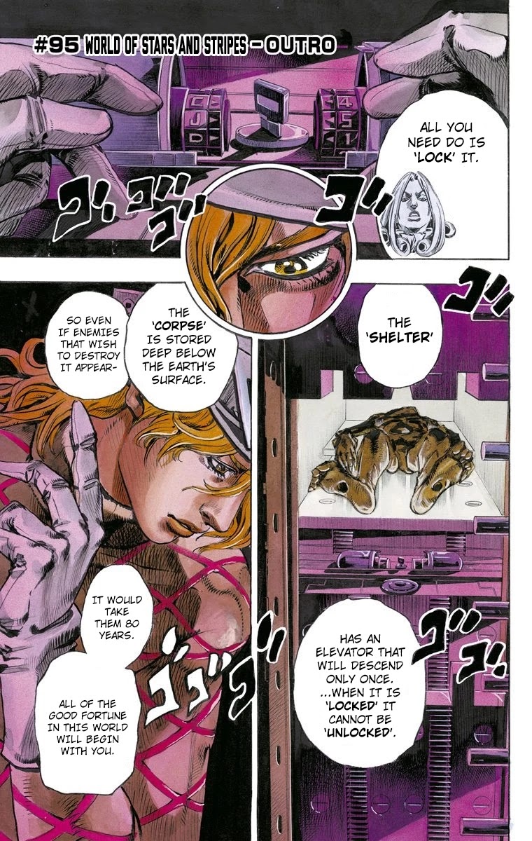 JoJo's Bizarre Adventure Part 7 - Steel Ball Run (Official Colored) Chapter 95 page 2 - Chapter 95: World of Stars and Stripes - Outro [END]