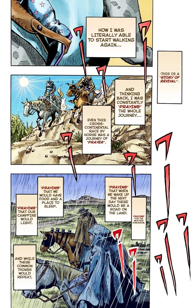 JoJo's Bizarre Adventure Part 7 - Steel Ball Run (Official Colored) Chapter 95 page 27 - Chapter 95: World of Stars and Stripes - Outro [END]