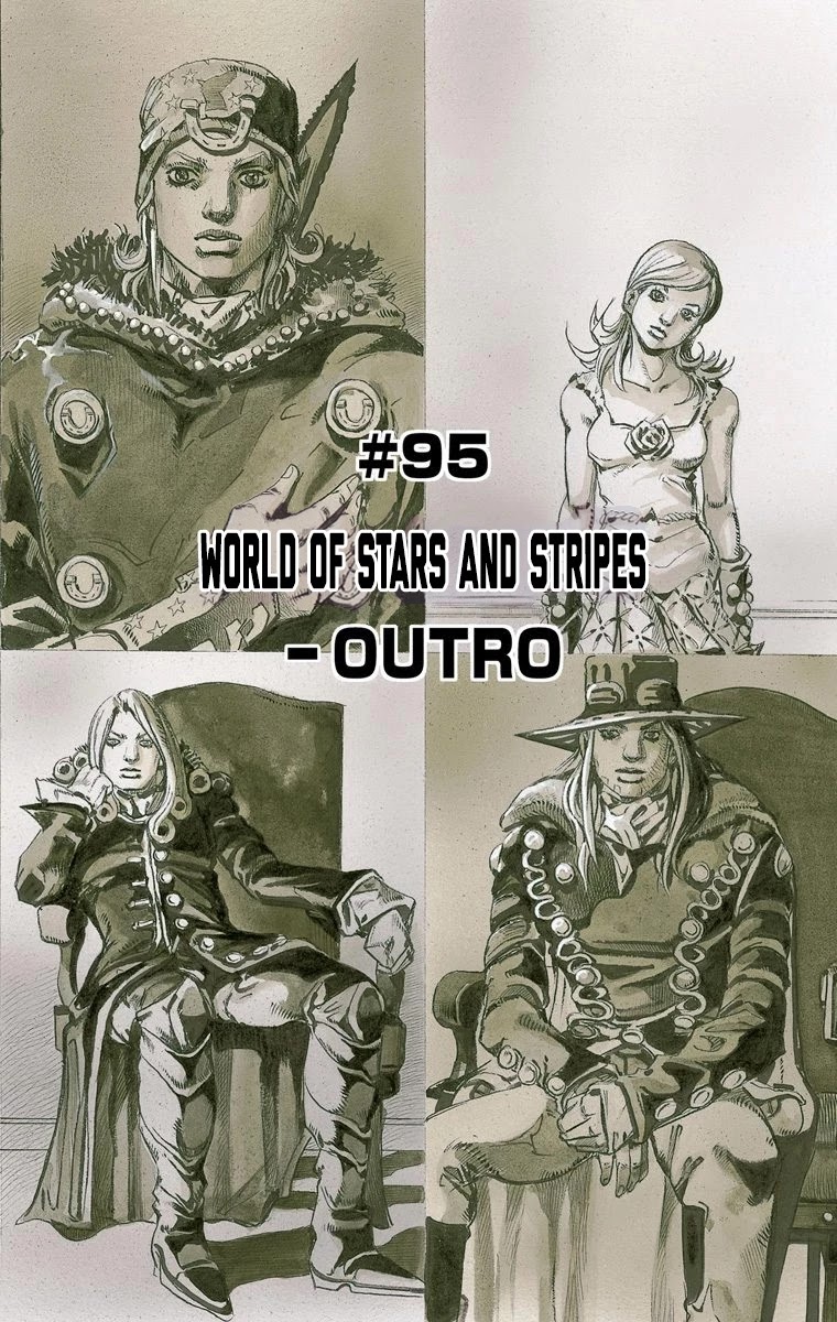JoJo's Bizarre Adventure Part 7 - Steel Ball Run (Official Colored) Chapter 95 page 3 - Chapter 95: World of Stars and Stripes - Outro [END]