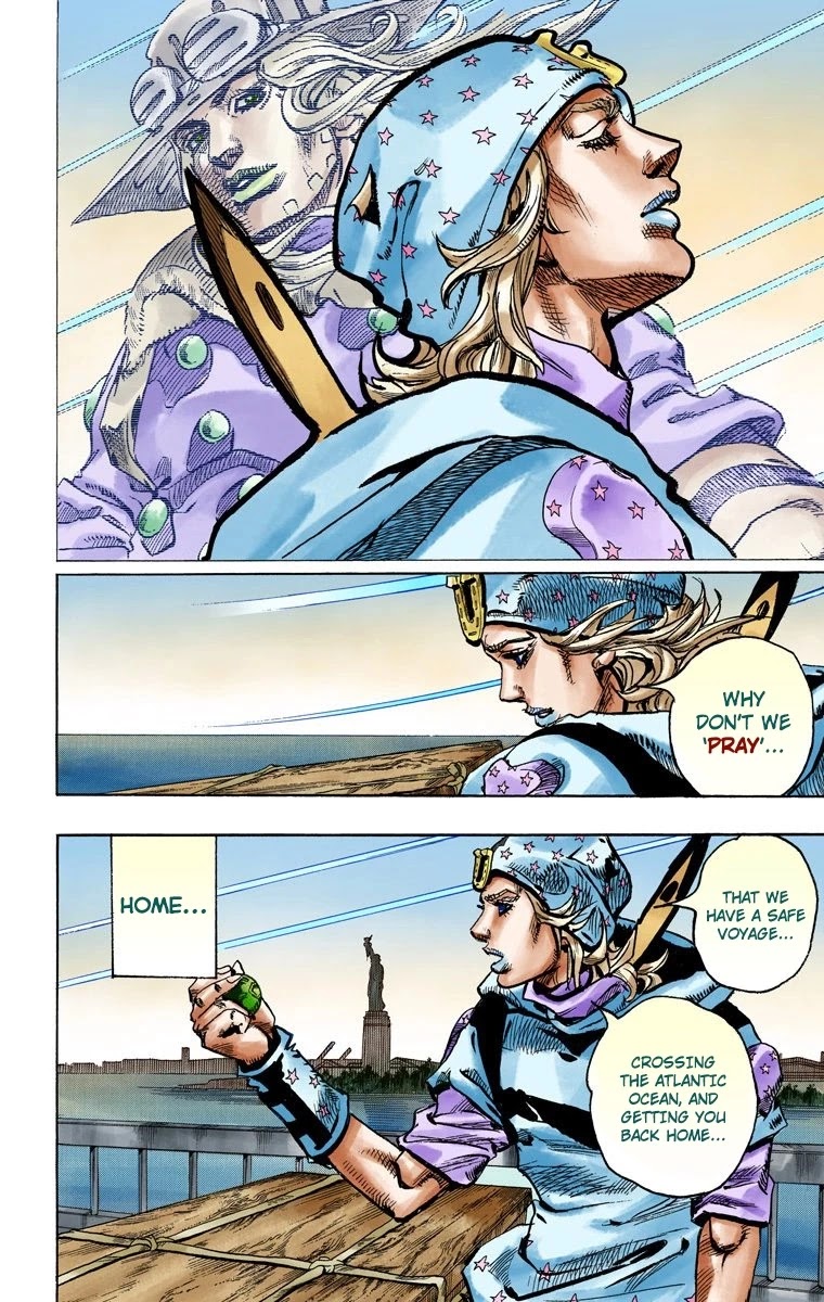 JoJo's Bizarre Adventure Part 7 - Steel Ball Run (Official Colored) Chapter 95 page 40 - Chapter 95: World of Stars and Stripes - Outro [END]