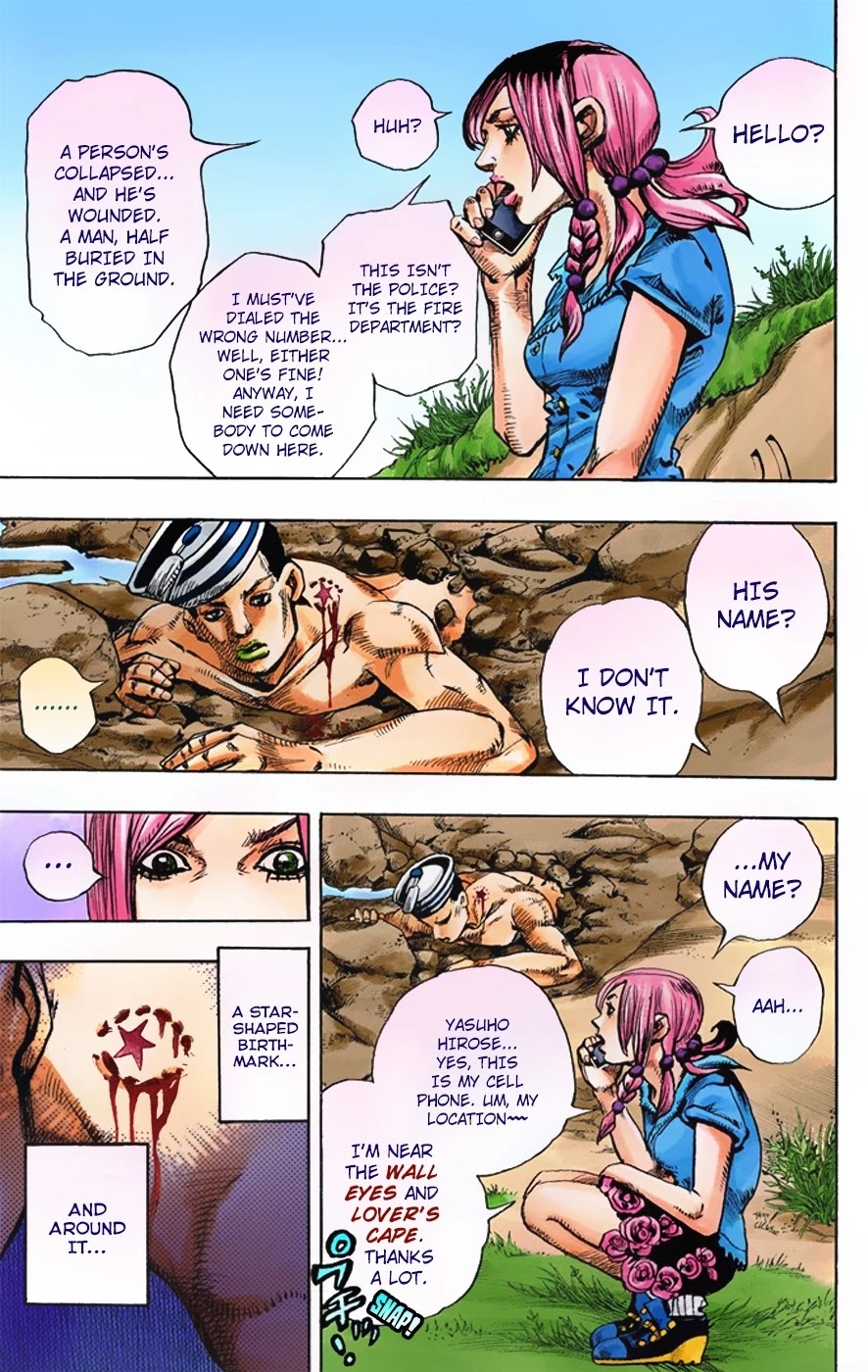 JoJo's Bizarre Adventure Part 8 - JoJolion (Official Colored) Chapter 1 page 18 - Chapter 1: Welcome to Morioh