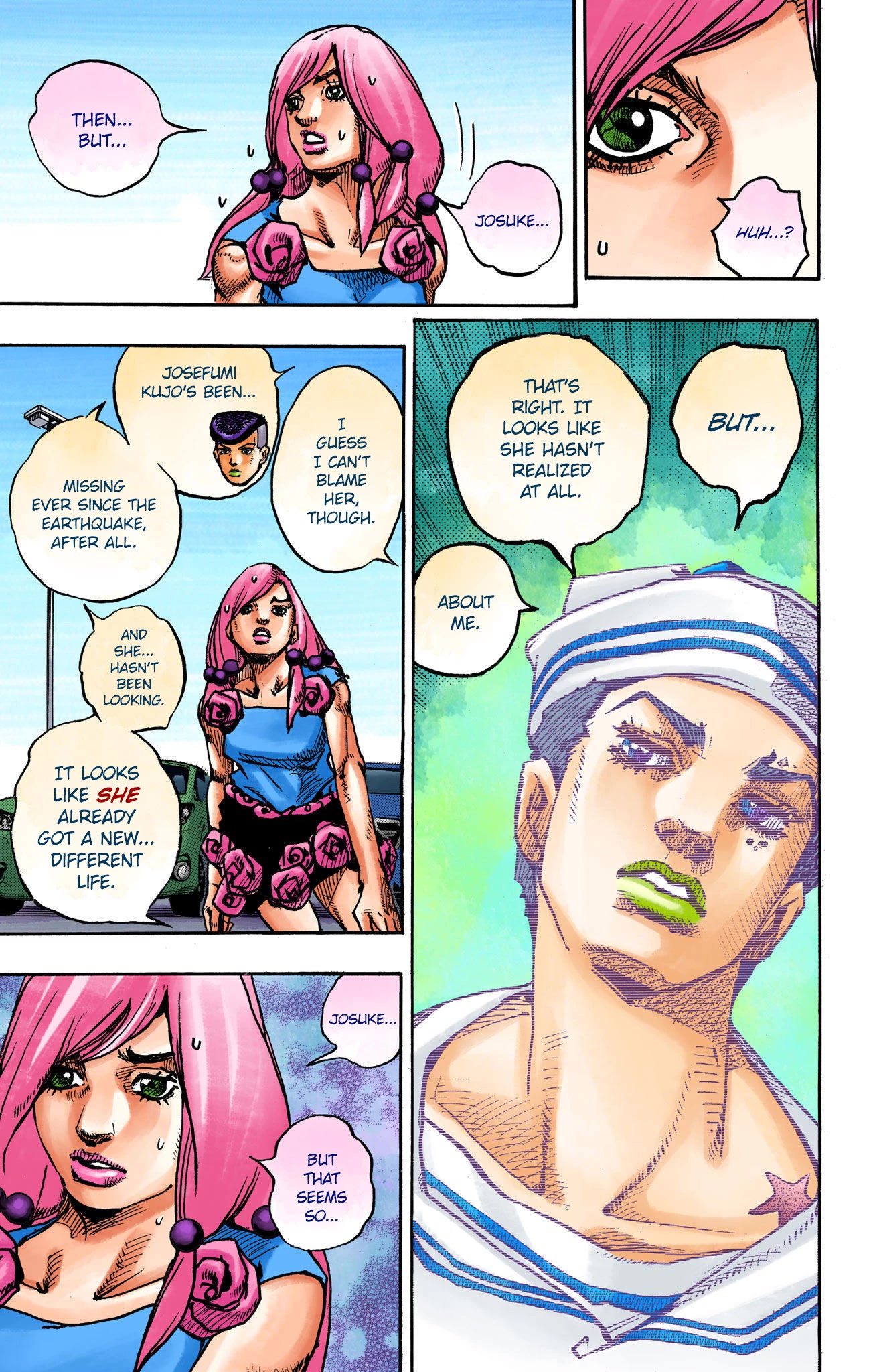 JoJo's Bizarre Adventure Part 8 - JoJolion (Official Colored) Chapter 110 page 35 - Chapter 110: Higashikata Fruit Parlor [END]