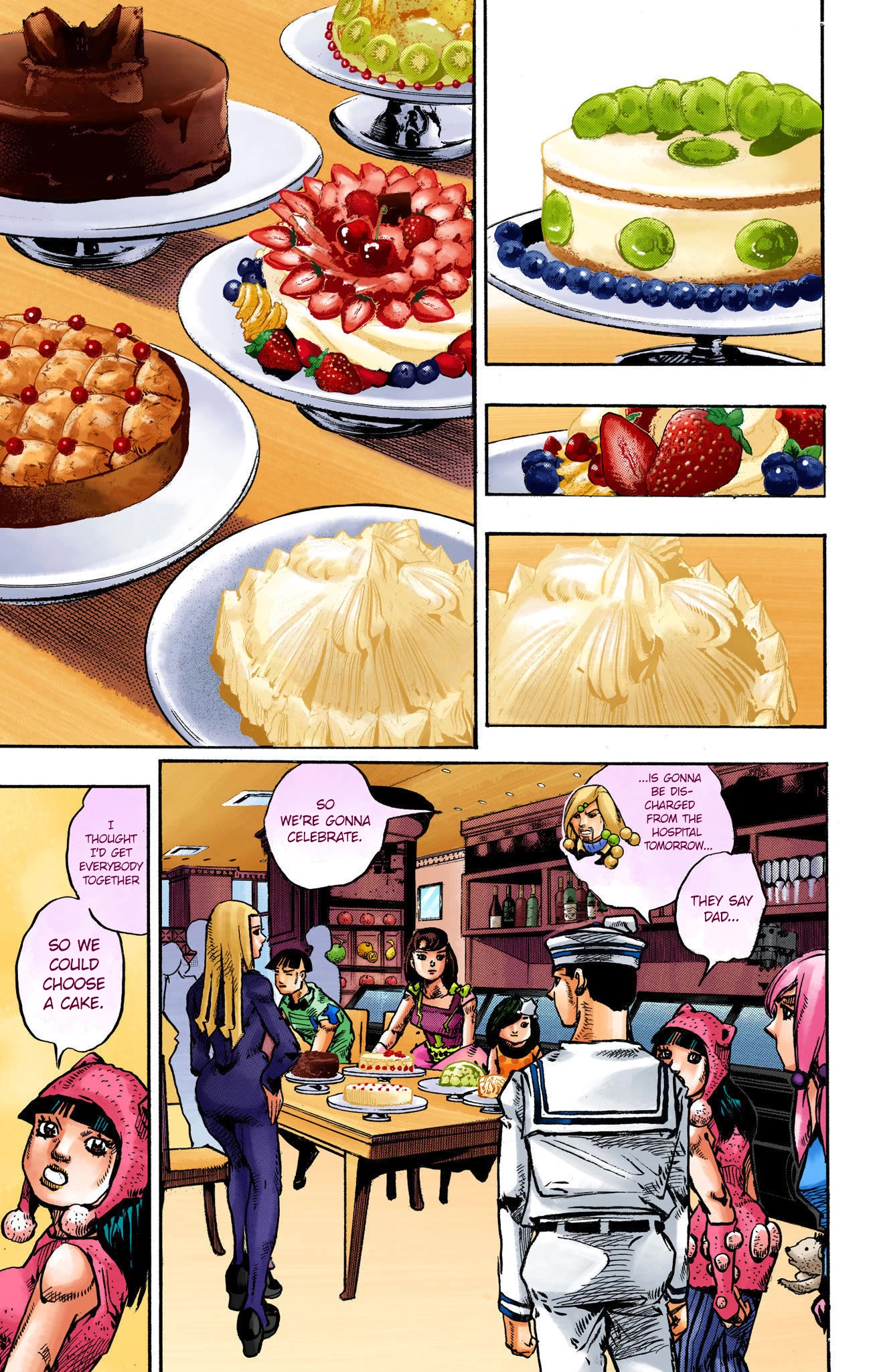 JoJo's Bizarre Adventure Part 8 - JoJolion (Official Colored) Chapter 110 page 41 - Chapter 110: Higashikata Fruit Parlor [END]
