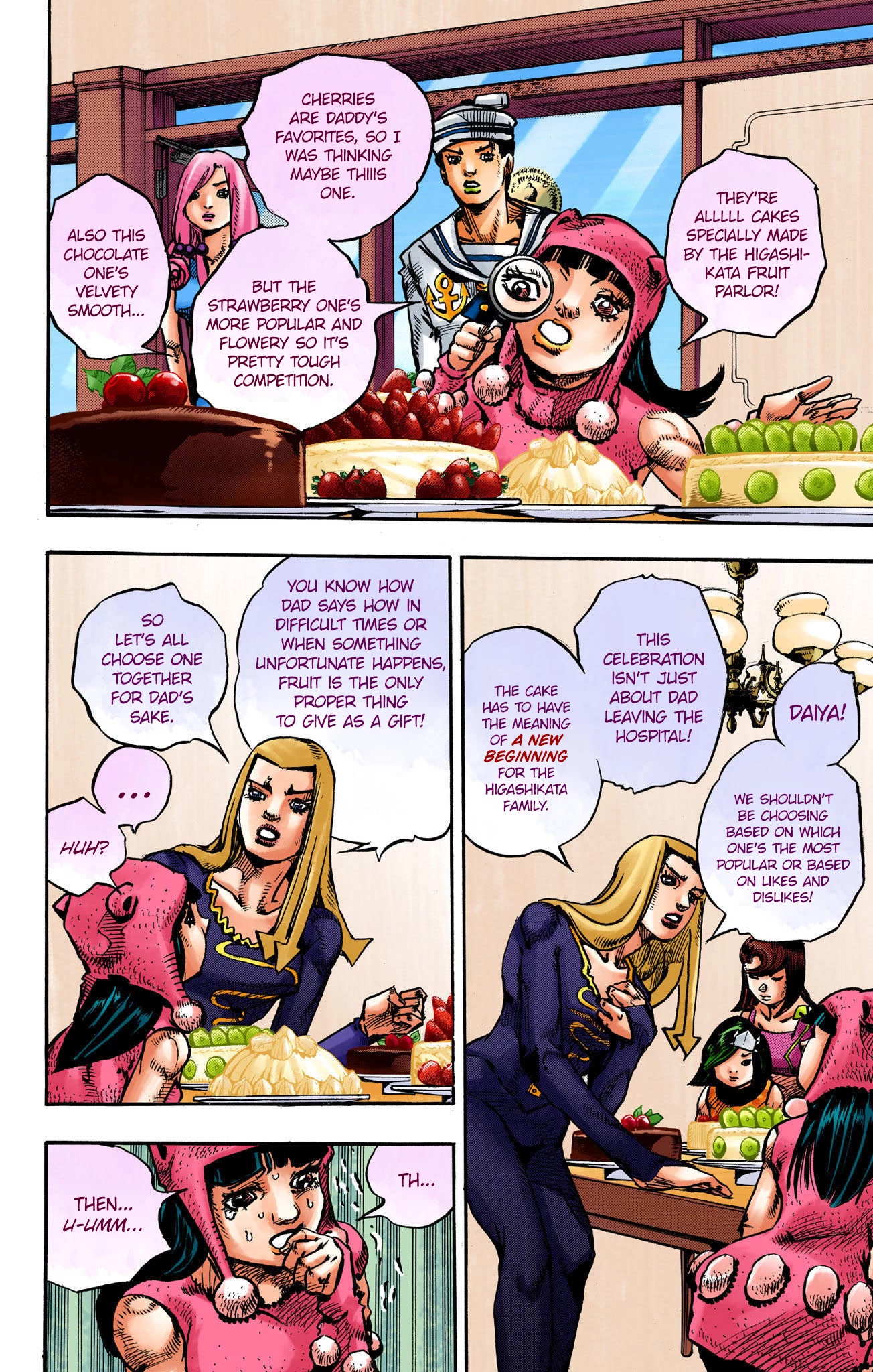 JoJo's Bizarre Adventure Part 8 - JoJolion (Official Colored) Chapter 110 page 42 - Chapter 110: Higashikata Fruit Parlor [END]