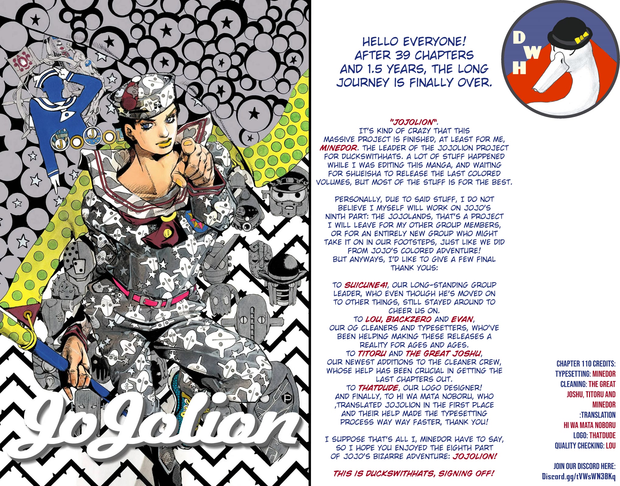 JoJo's Bizarre Adventure Part 8 - JoJolion (Official Colored) Chapter 110 page 48 - Chapter 110: Higashikata Fruit Parlor [END]