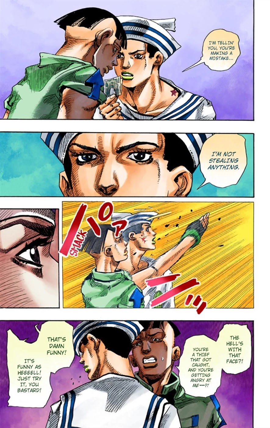 JoJo's Bizarre Adventure Part 8 - JoJolion (Official Colored) Chapter 12 page 10 - Chapter 12: Paisley Park and Born This Way Part 1
