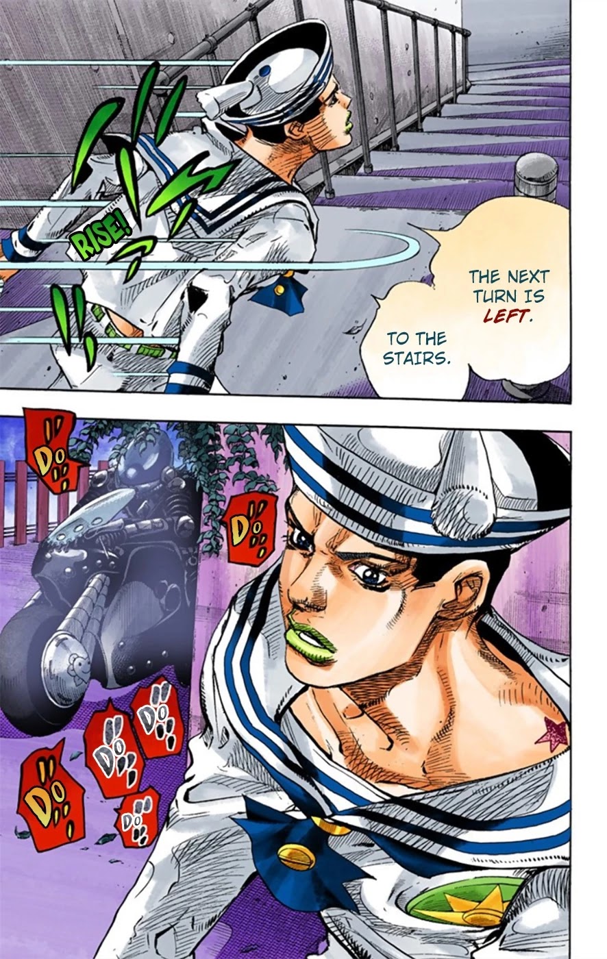 JoJo's Bizarre Adventure Part 8 - JoJolion (Official Colored) Chapter 12 page 38 - Chapter 12: Paisley Park and Born This Way Part 1