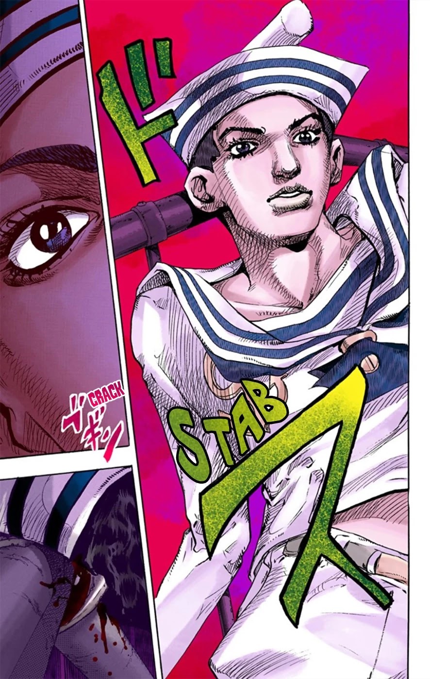 JoJo's Bizarre Adventure Part 8 - JoJolion (Official Colored) Chapter 12 page 43 - Chapter 12: Paisley Park and Born This Way Part 1