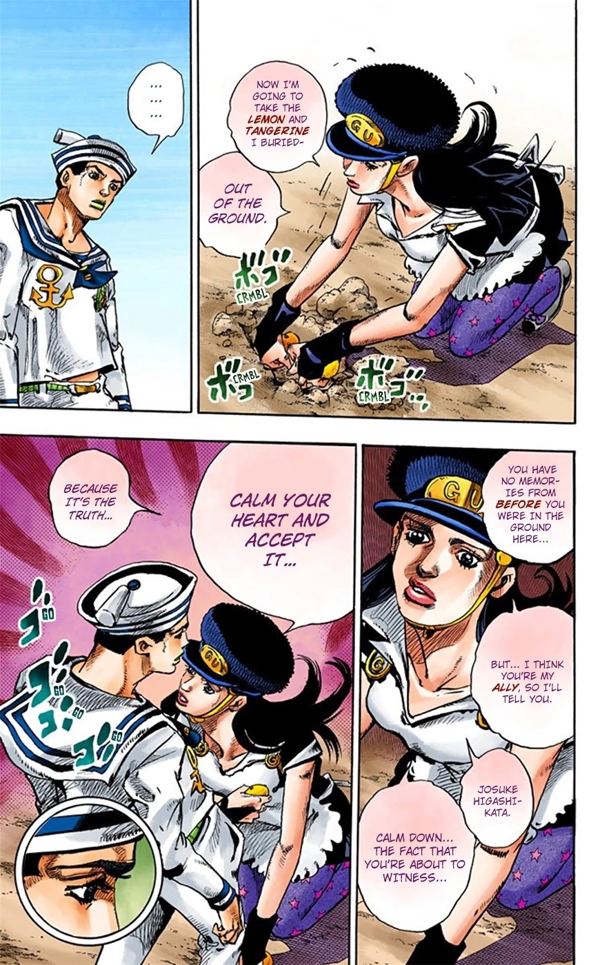 JoJo's Bizarre Adventure Part 8 - JoJolion (Official Colored) Chapter 17 page 25 - Chapter 17: The Lemon and the Tangerine