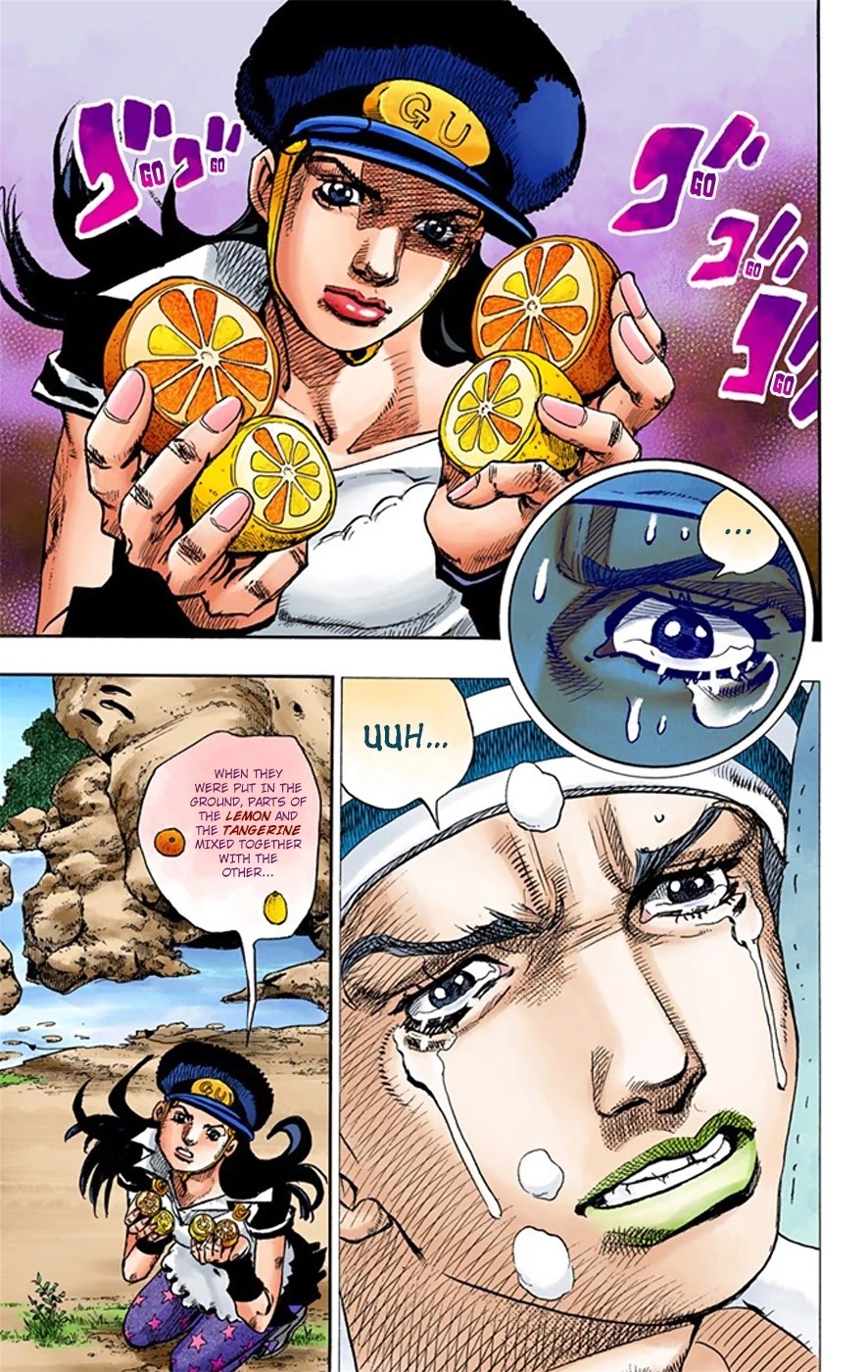 JoJo's Bizarre Adventure Part 8 - JoJolion (Official Colored) Chapter 17 page 27 - Chapter 17: The Lemon and the Tangerine