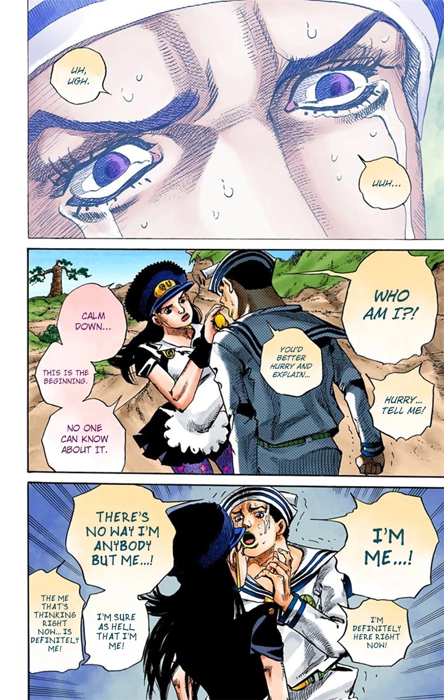 JoJo's Bizarre Adventure Part 8 - JoJolion (Official Colored) Chapter 17 page 28 - Chapter 17: The Lemon and the Tangerine
