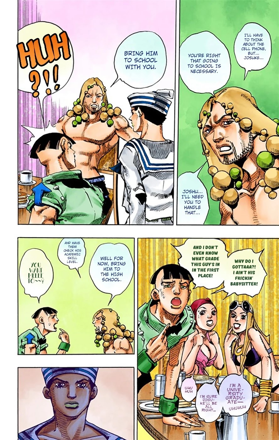 JoJo's Bizarre Adventure Part 8 - JoJolion (Official Colored) Chapter 18 page 13 - Chapter 18: Shakedown Road Part 1