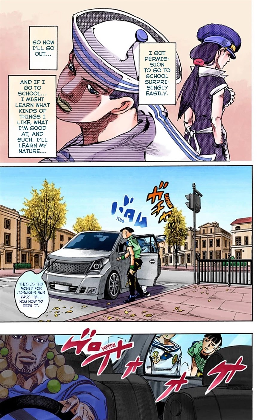 JoJo's Bizarre Adventure Part 8 - JoJolion (Official Colored) Chapter 18 page 14 - Chapter 18: Shakedown Road Part 1