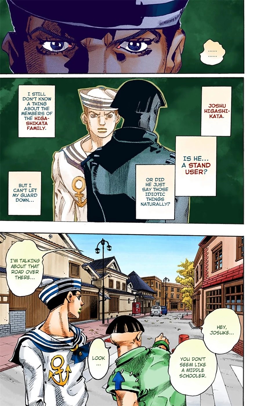 JoJo's Bizarre Adventure Part 8 - JoJolion (Official Colored) Chapter 18 page 18 - Chapter 18: Shakedown Road Part 1