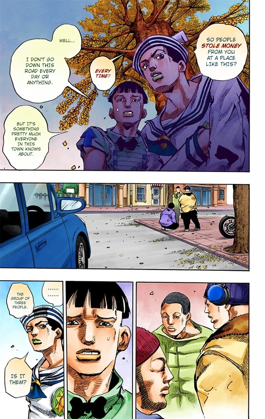 JoJo's Bizarre Adventure Part 8 - JoJolion (Official Colored) Chapter 18 page 26 - Chapter 18: Shakedown Road Part 1