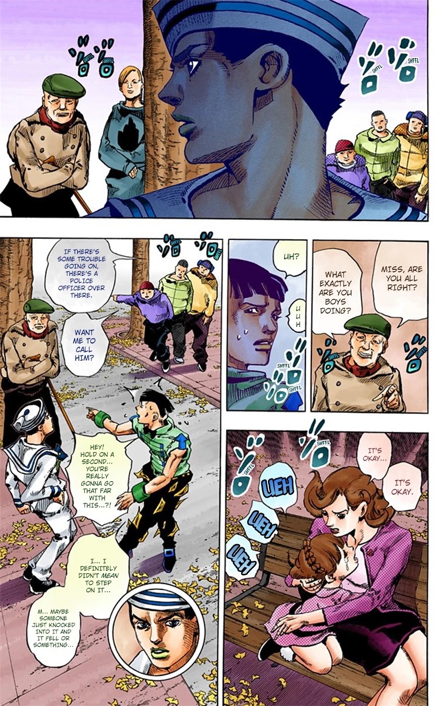 JoJo's Bizarre Adventure Part 8 - JoJolion (Official Colored) Chapter 18 page 32 - Chapter 18: Shakedown Road Part 1