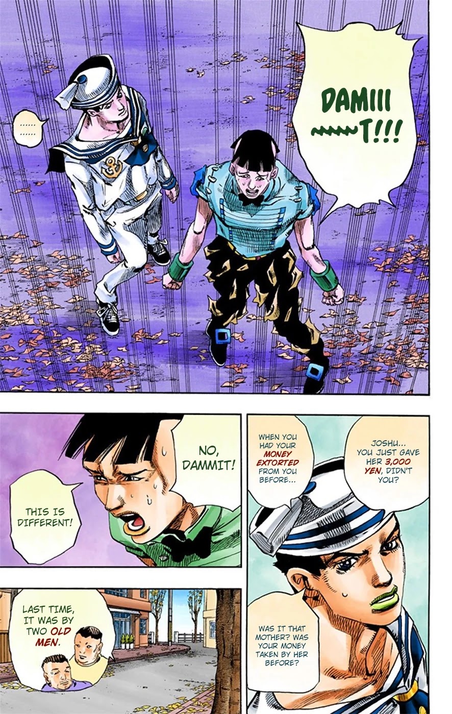 JoJo's Bizarre Adventure Part 8 - JoJolion (Official Colored) Chapter 18 page 36 - Chapter 18: Shakedown Road Part 1