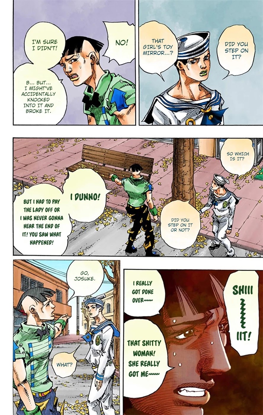 JoJo's Bizarre Adventure Part 8 - JoJolion (Official Colored) Chapter 18 page 37 - Chapter 18: Shakedown Road Part 1