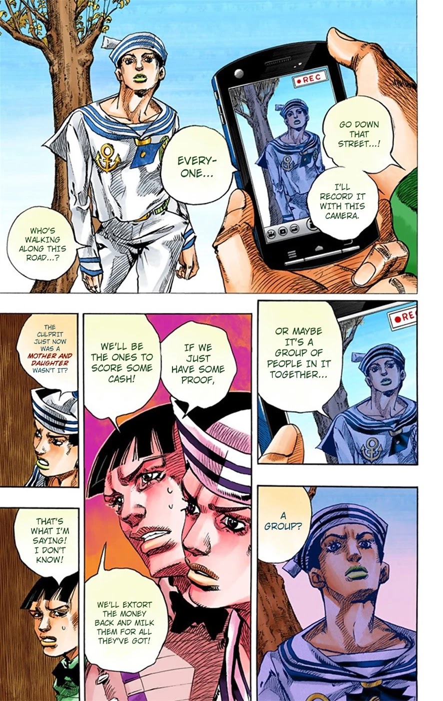 JoJo's Bizarre Adventure Part 8 - JoJolion (Official Colored) Chapter 18 page 38 - Chapter 18: Shakedown Road Part 1