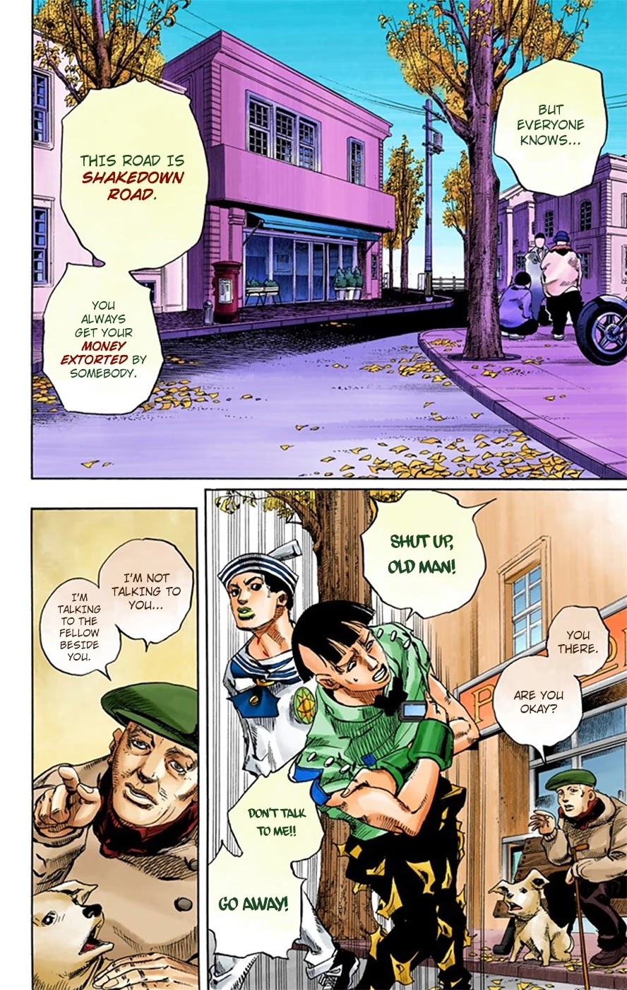 JoJo's Bizarre Adventure Part 8 - JoJolion (Official Colored) Chapter 18 page 39 - Chapter 18: Shakedown Road Part 1