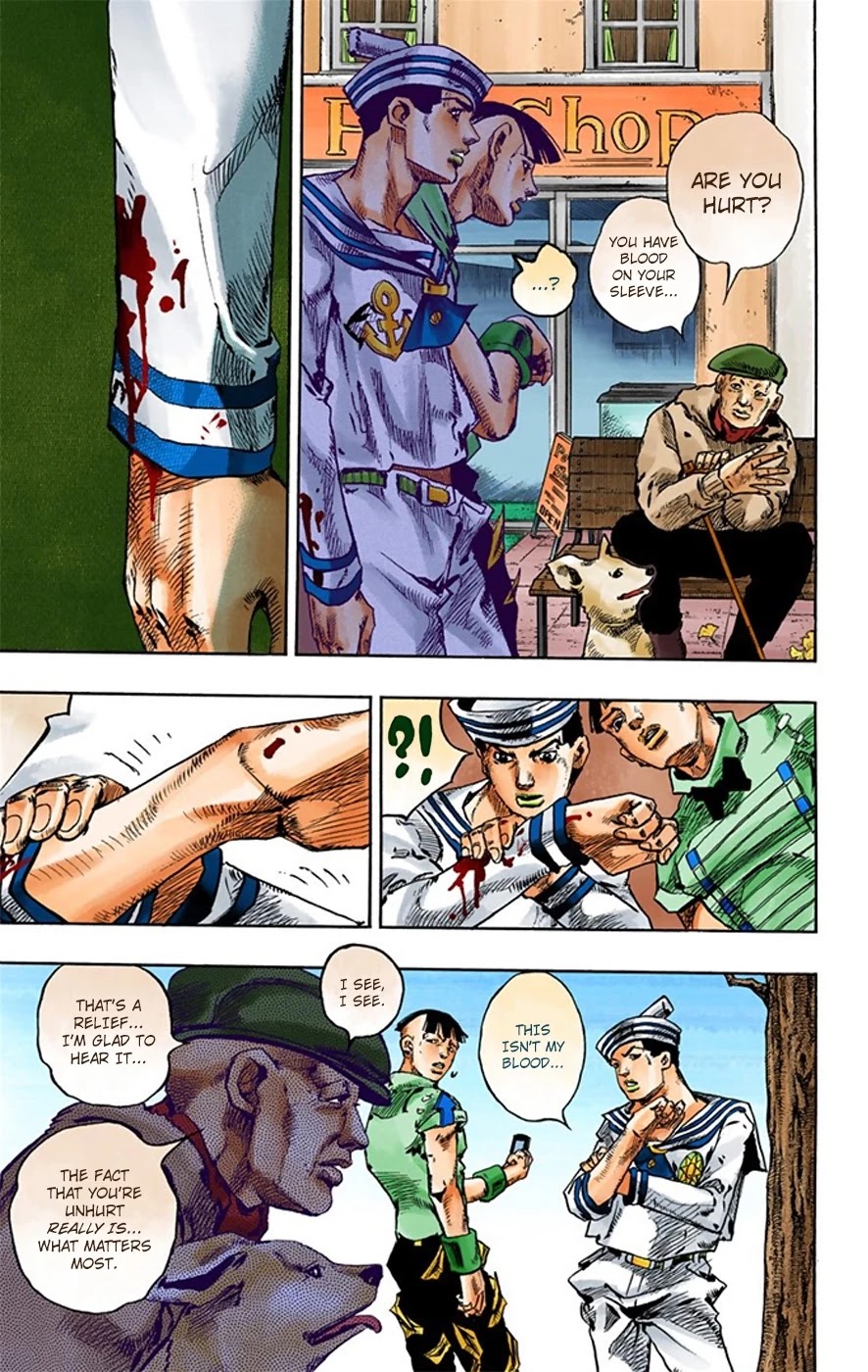 JoJo's Bizarre Adventure Part 8 - JoJolion (Official Colored) Chapter 18 page 40 - Chapter 18: Shakedown Road Part 1