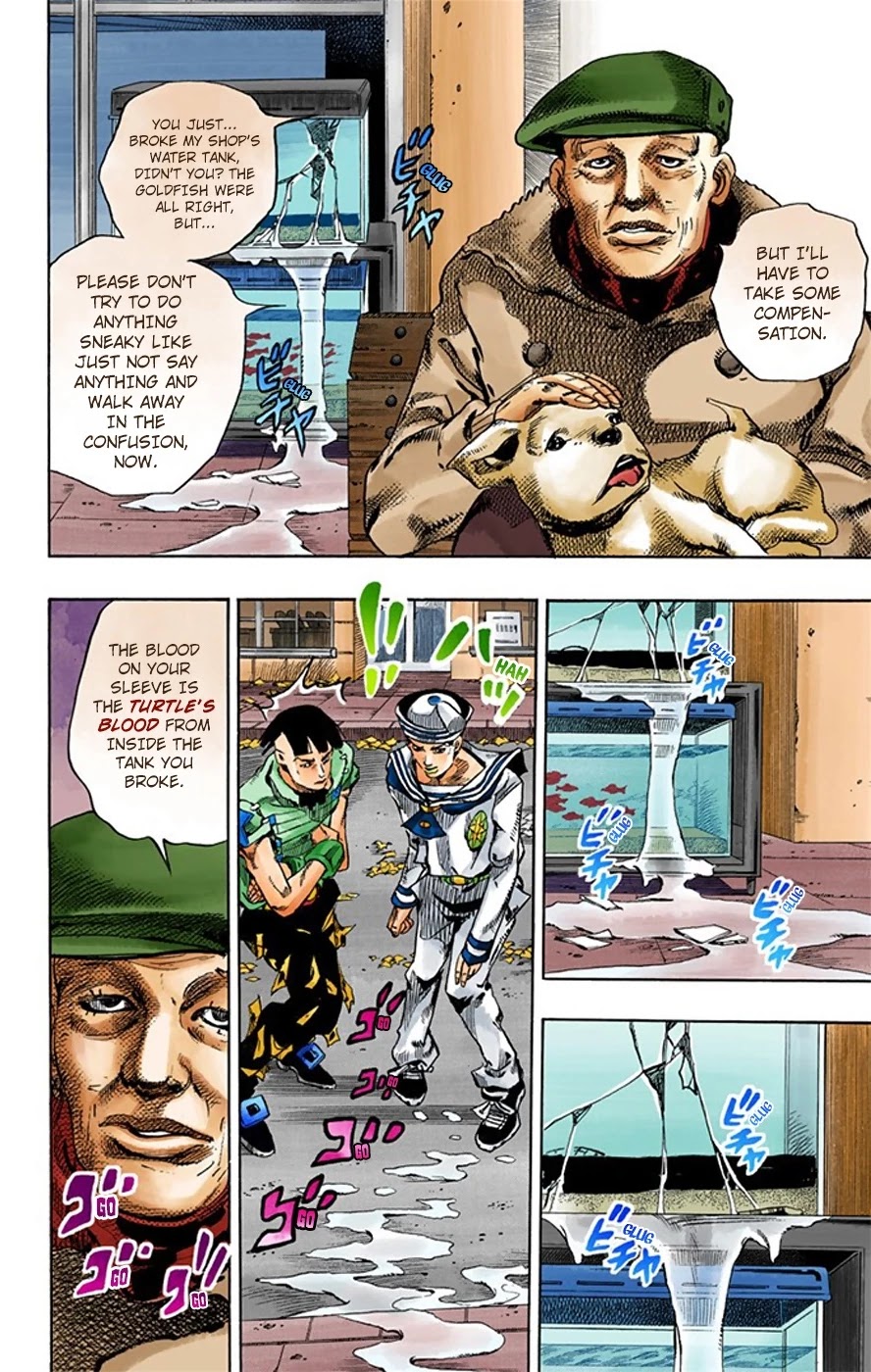 JoJo's Bizarre Adventure Part 8 - JoJolion (Official Colored) Chapter 18 page 41 - Chapter 18: Shakedown Road Part 1