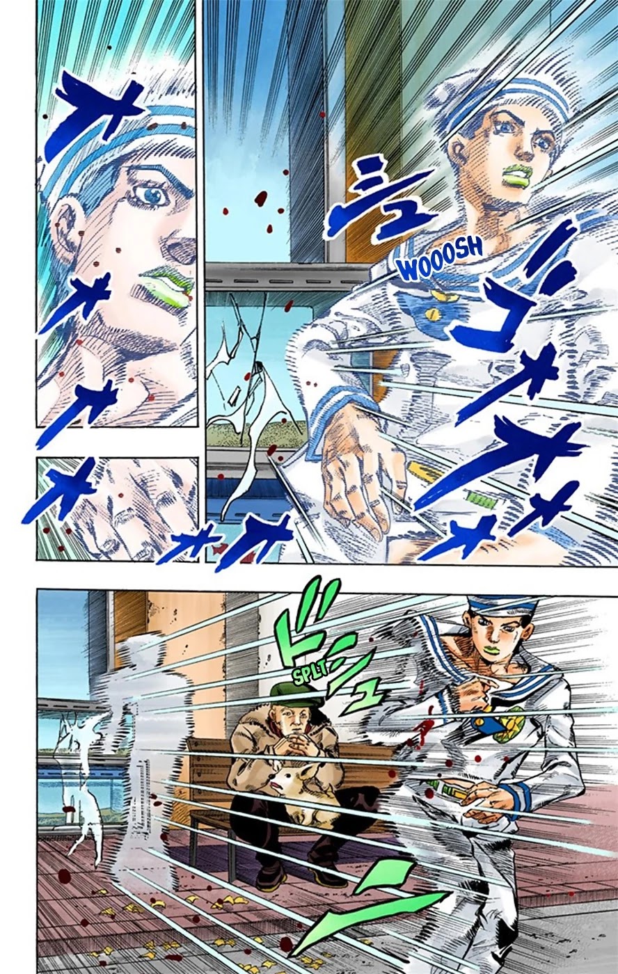 JoJo's Bizarre Adventure Part 8 - JoJolion (Official Colored) Chapter 18 page 48 - Chapter 18: Shakedown Road Part 1