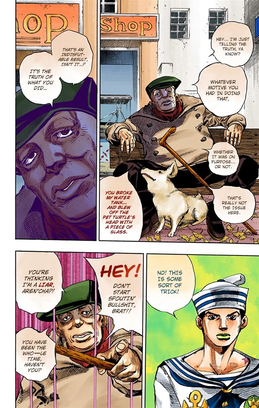 JoJo's Bizarre Adventure Part 8 - JoJolion (Official Colored) Chapter 19 page 10 - Chapter 19: Shakedown Road Part 2