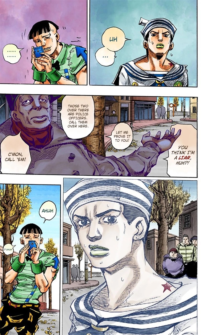 JoJo's Bizarre Adventure Part 8 - JoJolion (Official Colored) Chapter 19 page 11 - Chapter 19: Shakedown Road Part 2