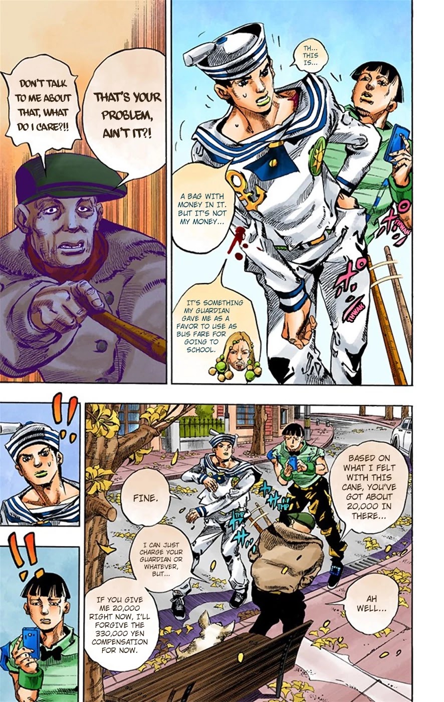 JoJo's Bizarre Adventure Part 8 - JoJolion (Official Colored) Chapter 19 page 15 - Chapter 19: Shakedown Road Part 2