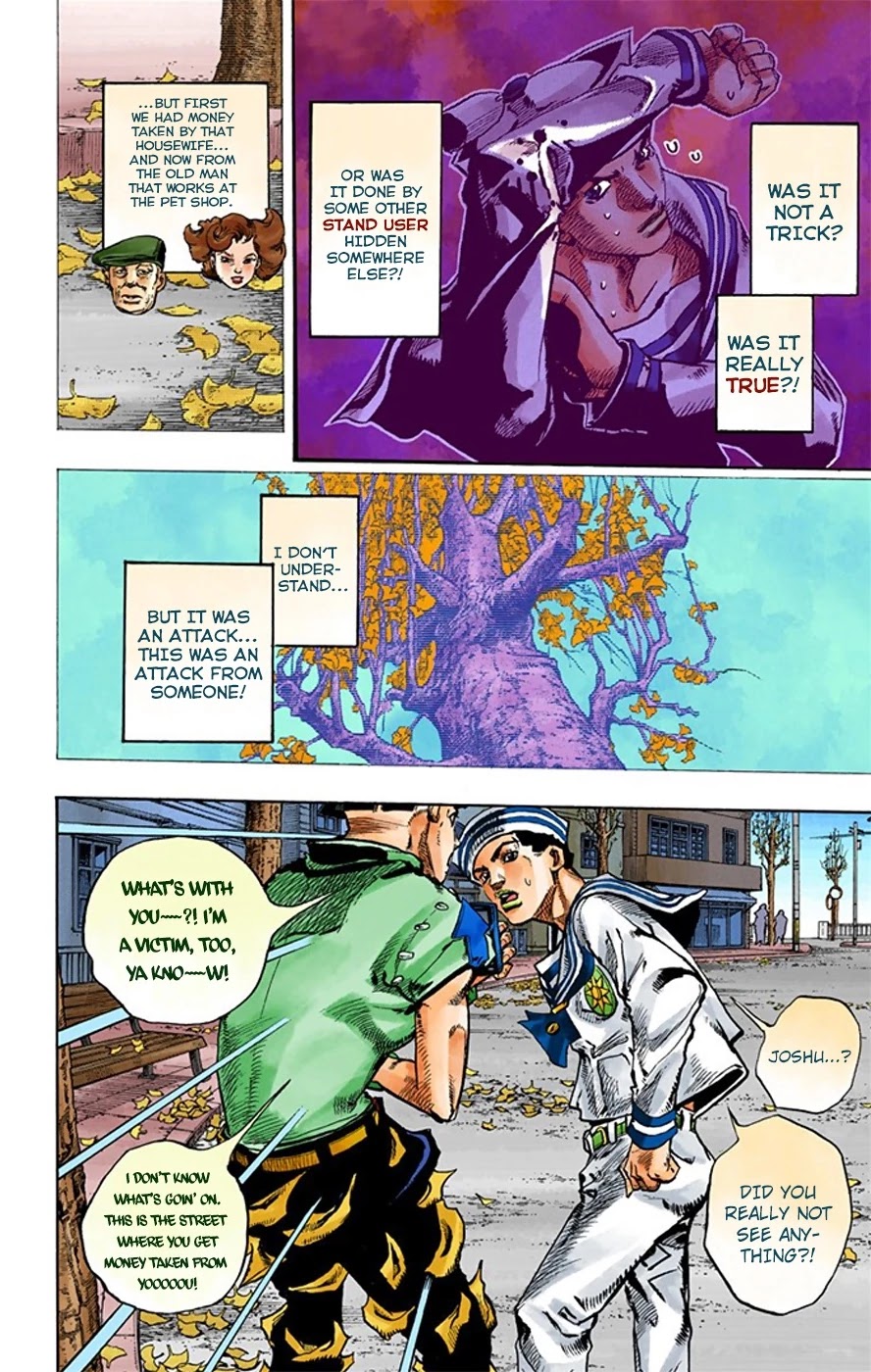 JoJo's Bizarre Adventure Part 8 - JoJolion (Official Colored) Chapter 19 page 18 - Chapter 19: Shakedown Road Part 2