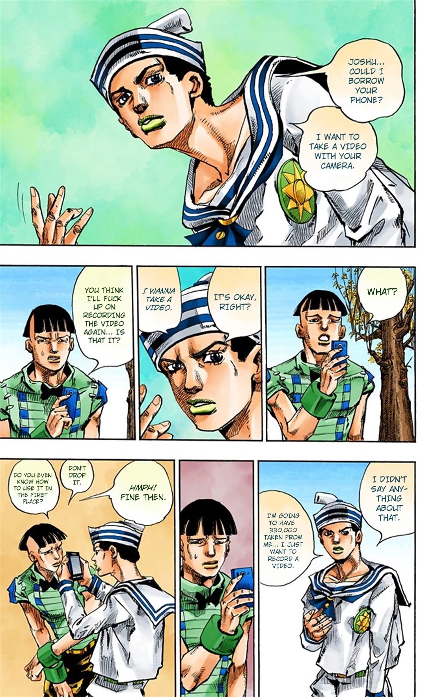 JoJo's Bizarre Adventure Part 8 - JoJolion (Official Colored) Chapter 19 page 21 - Chapter 19: Shakedown Road Part 2