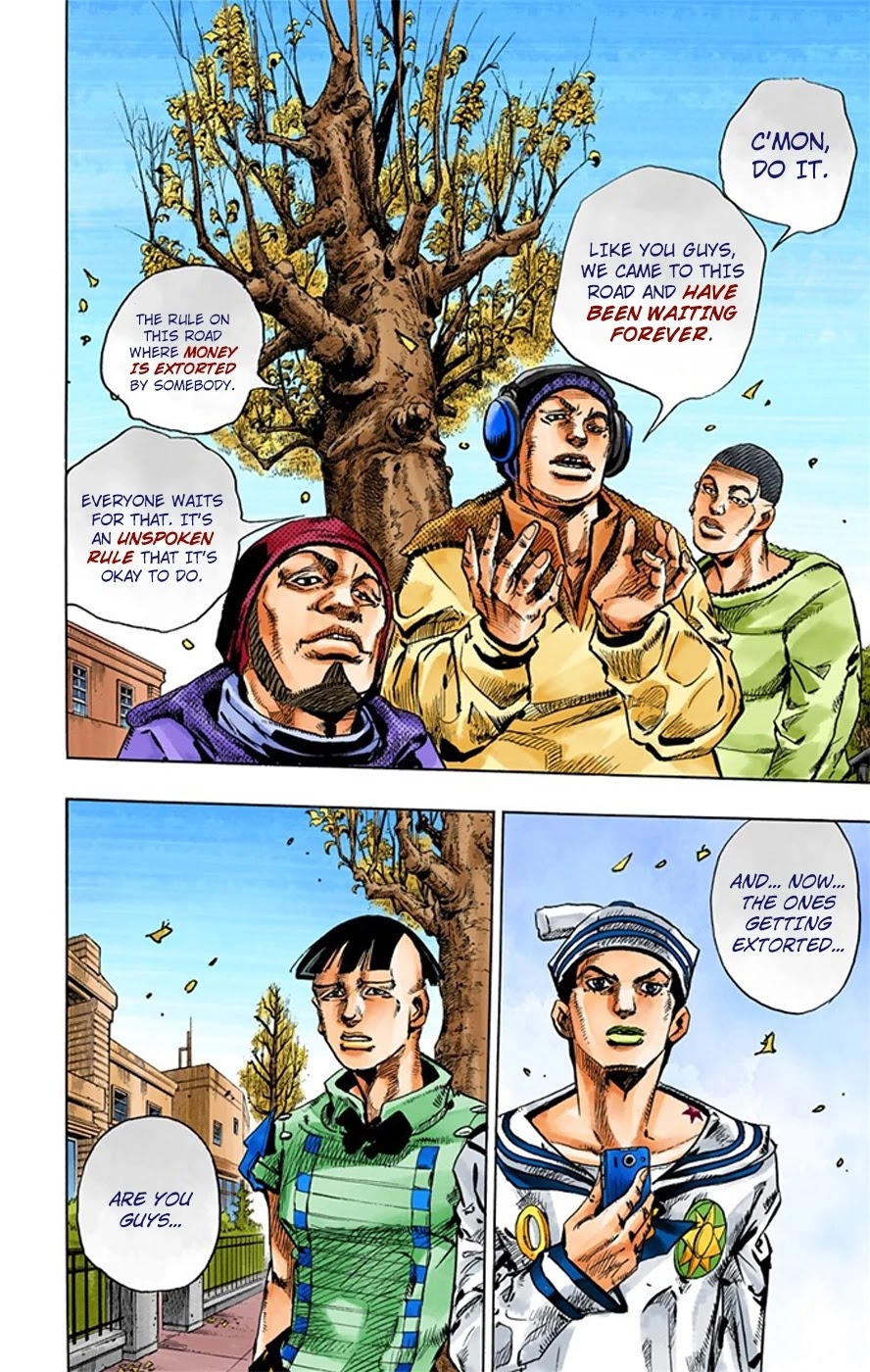 JoJo's Bizarre Adventure Part 8 - JoJolion (Official Colored) Chapter 19 page 33 - Chapter 19: Shakedown Road Part 2