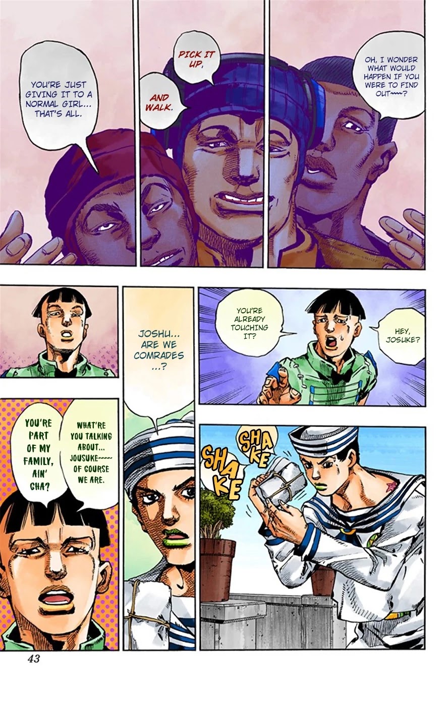JoJo's Bizarre Adventure Part 8 - JoJolion (Official Colored) Chapter 19 page 37 - Chapter 19: Shakedown Road Part 2