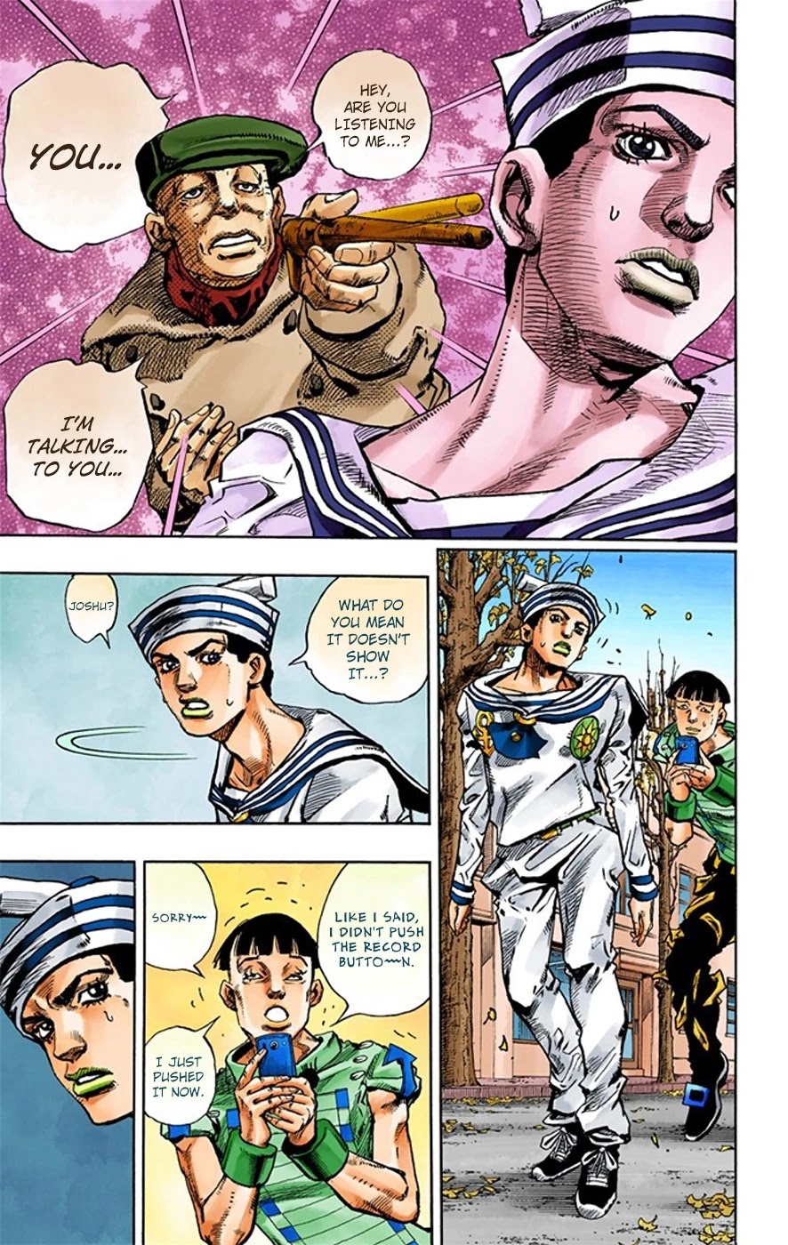 JoJo's Bizarre Adventure Part 8 - JoJolion (Official Colored) Chapter 19 page 9 - Chapter 19: Shakedown Road Part 2