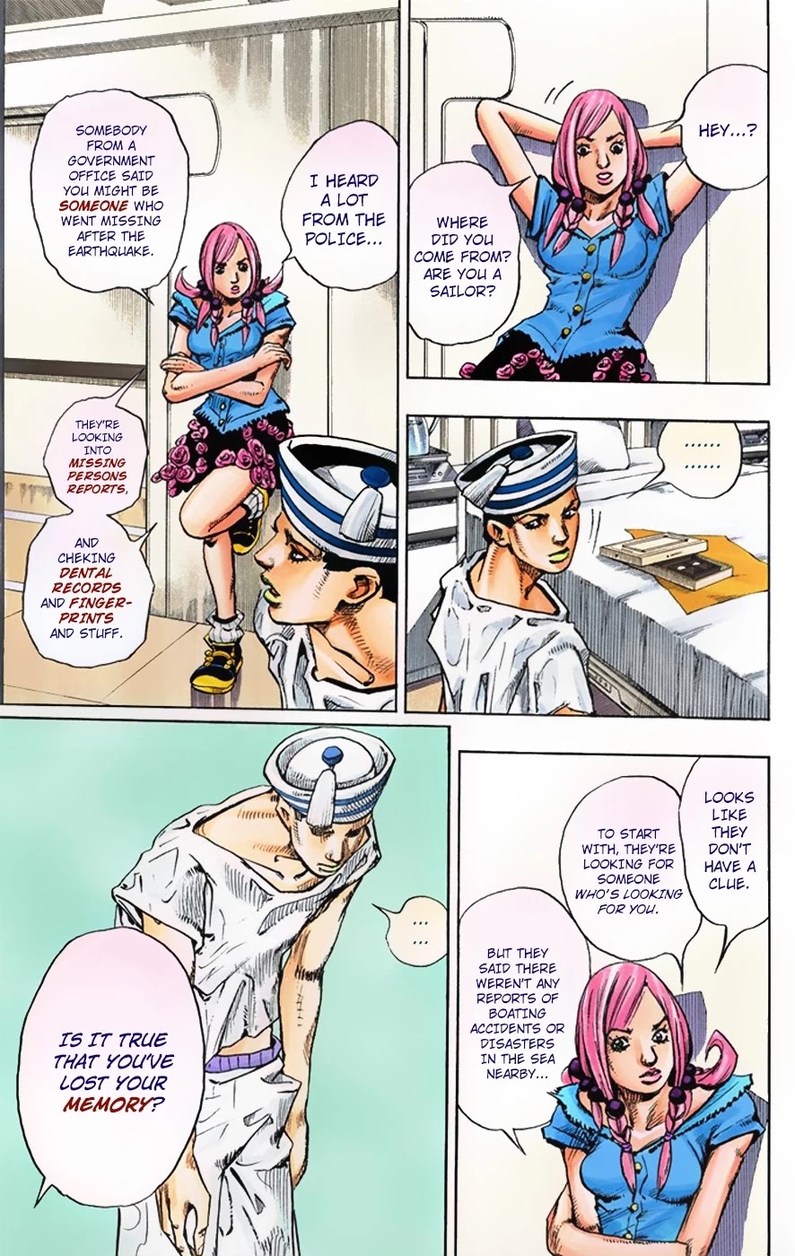 JoJo's Bizarre Adventure Part 8 - JoJolion (Official Colored) Chapter 2 page 12 - Chapter 2: Soft & Wet Part 1