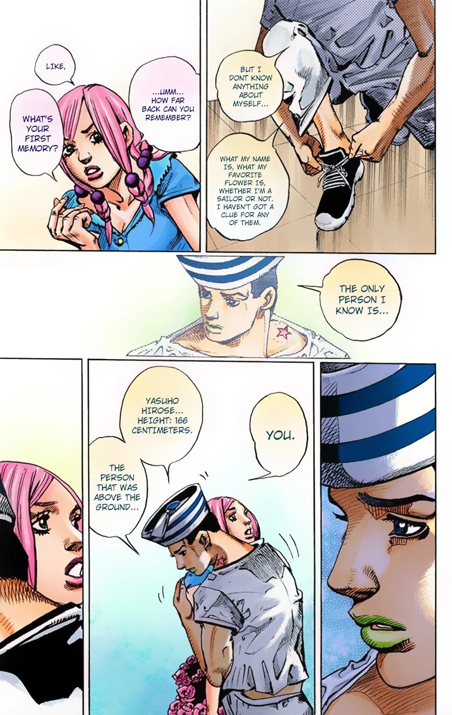 JoJo's Bizarre Adventure Part 8 - JoJolion (Official Colored) Chapter 2 page 14 - Chapter 2: Soft & Wet Part 1