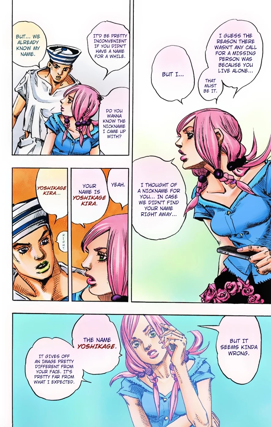 JoJo's Bizarre Adventure Part 8 - JoJolion (Official Colored) Chapter 2 page 38 - Chapter 2: Soft & Wet Part 1