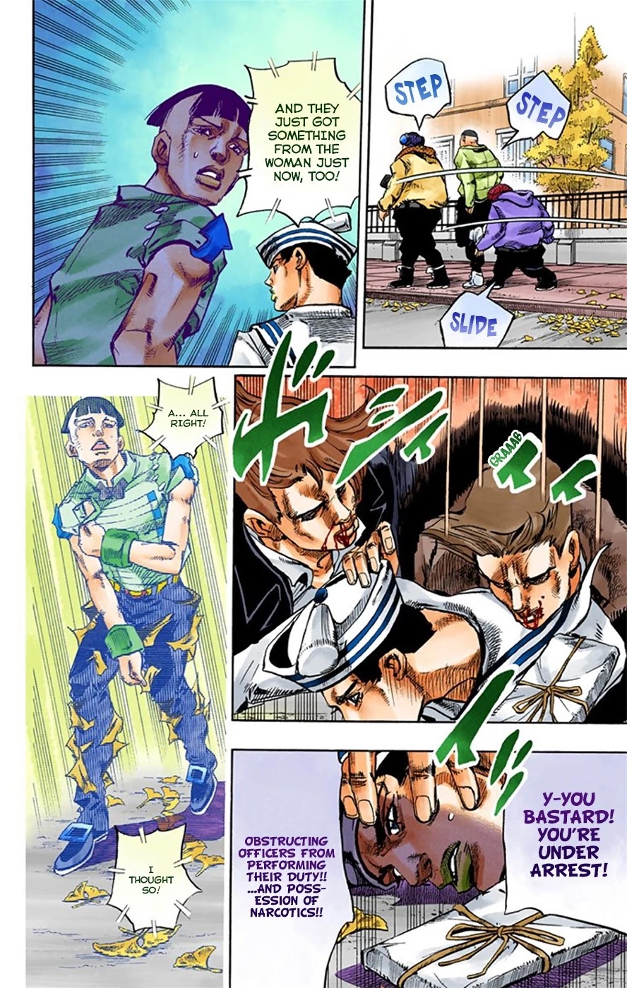 JoJo's Bizarre Adventure Part 8 - JoJolion (Official Colored) Chapter 20 page 23 - Chapter 20: Shakedown Road Part 3