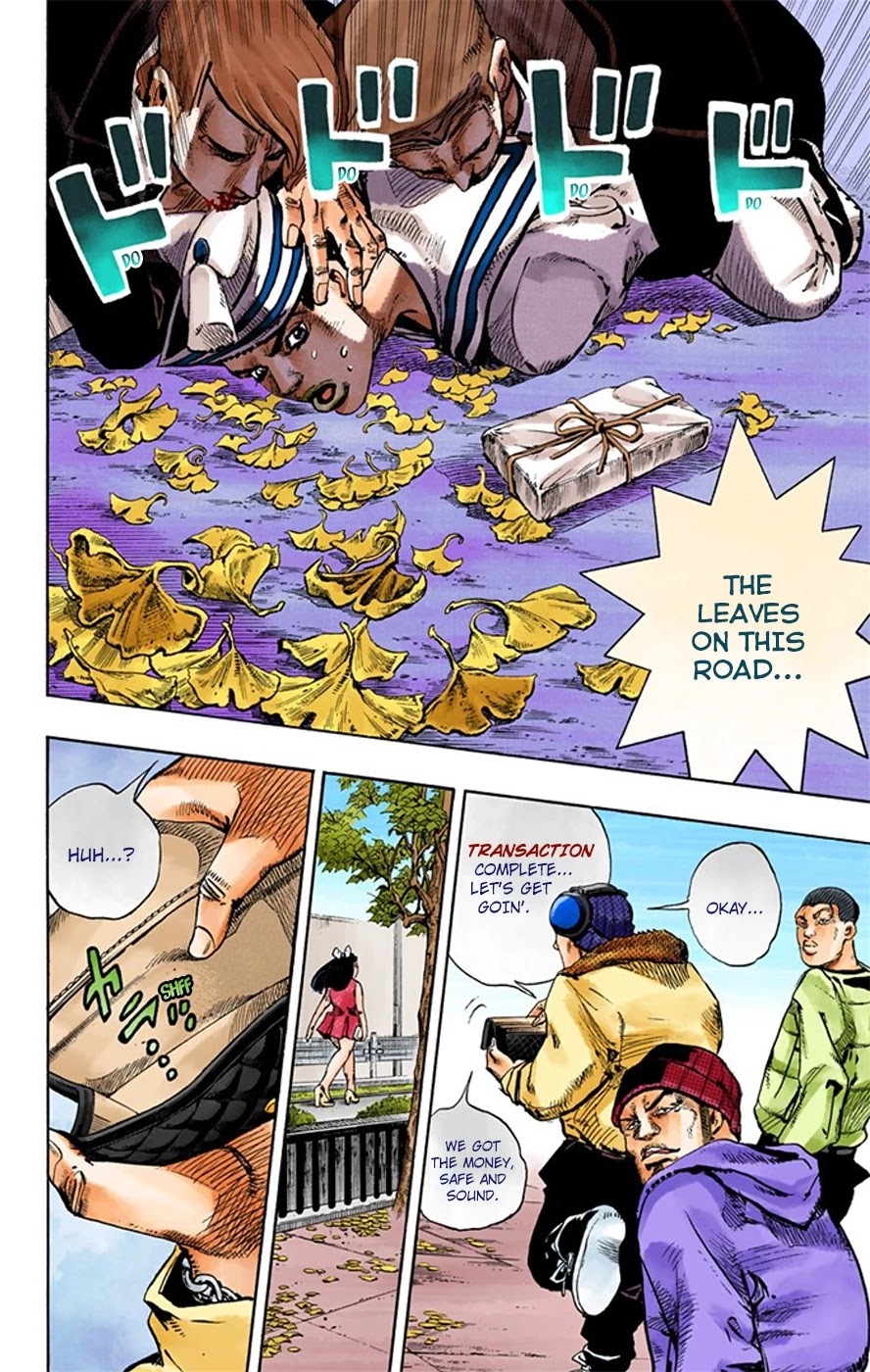 JoJo's Bizarre Adventure Part 8 - JoJolion (Official Colored) Chapter 20 page 27 - Chapter 20: Shakedown Road Part 3