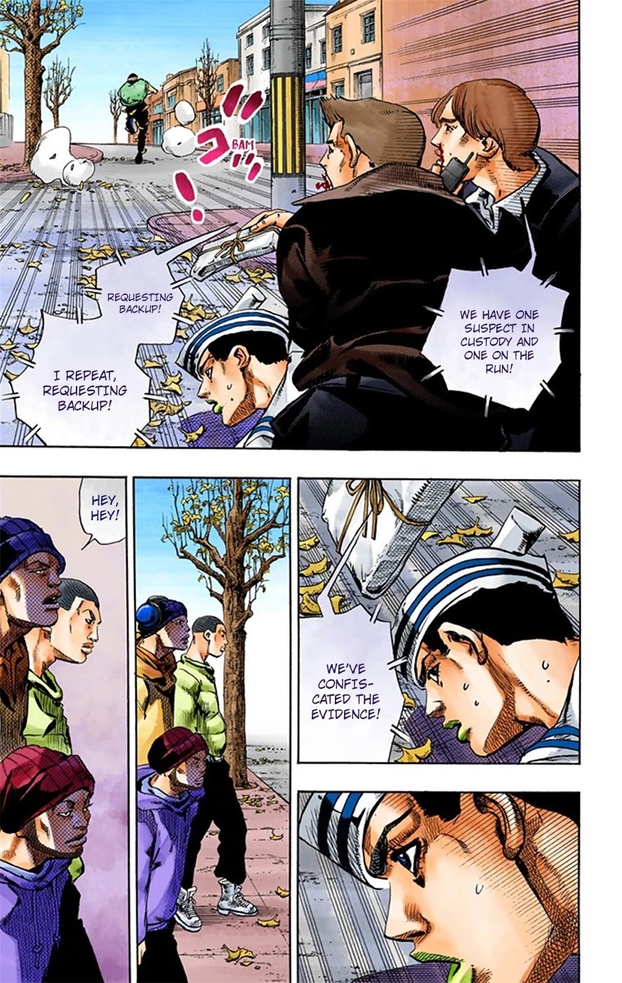 JoJo's Bizarre Adventure Part 8 - JoJolion (Official Colored) Chapter 20 page 34 - Chapter 20: Shakedown Road Part 3