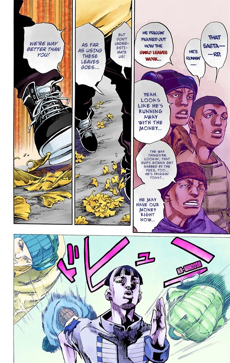 JoJo's Bizarre Adventure Part 8 - JoJolion (Official Colored) Chapter 20 page 35 - Chapter 20: Shakedown Road Part 3