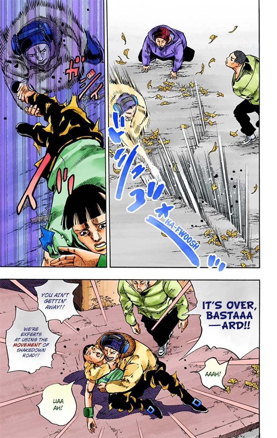 JoJo's Bizarre Adventure Part 8 - JoJolion (Official Colored) Chapter 20 page 38 - Chapter 20: Shakedown Road Part 3