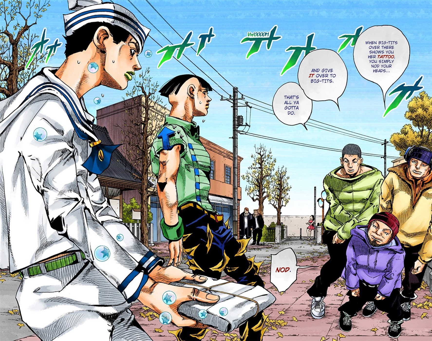JoJo's Bizarre Adventure Part 8 - JoJolion (Official Colored) Chapter 20 page 4 - Chapter 20: Shakedown Road Part 3