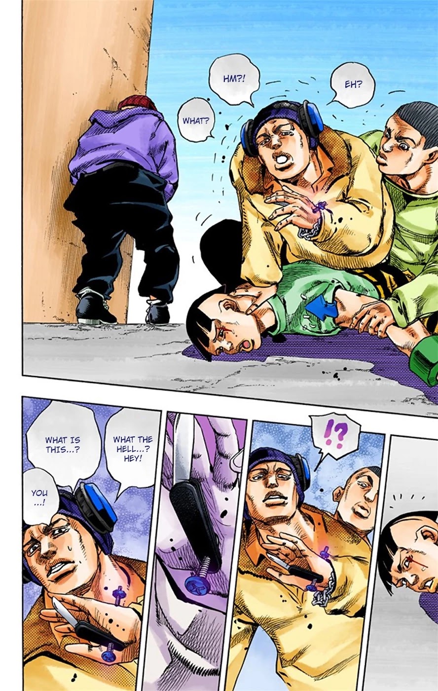 JoJo's Bizarre Adventure Part 8 - JoJolion (Official Colored) Chapter 20 page 42 - Chapter 20: Shakedown Road Part 3