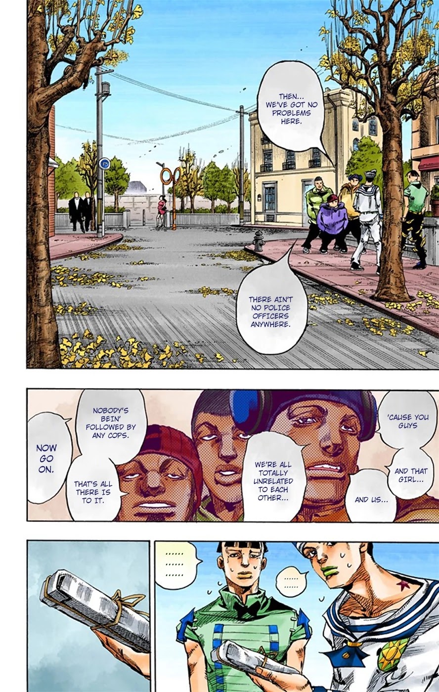 JoJo's Bizarre Adventure Part 8 - JoJolion (Official Colored) Chapter 20 page 7 - Chapter 20: Shakedown Road Part 3