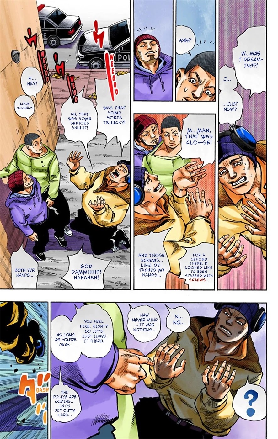 JoJo's Bizarre Adventure Part 8 - JoJolion (Official Colored) Chapter 21 page 12 - Chapter 21: Shakedown Road Part 4