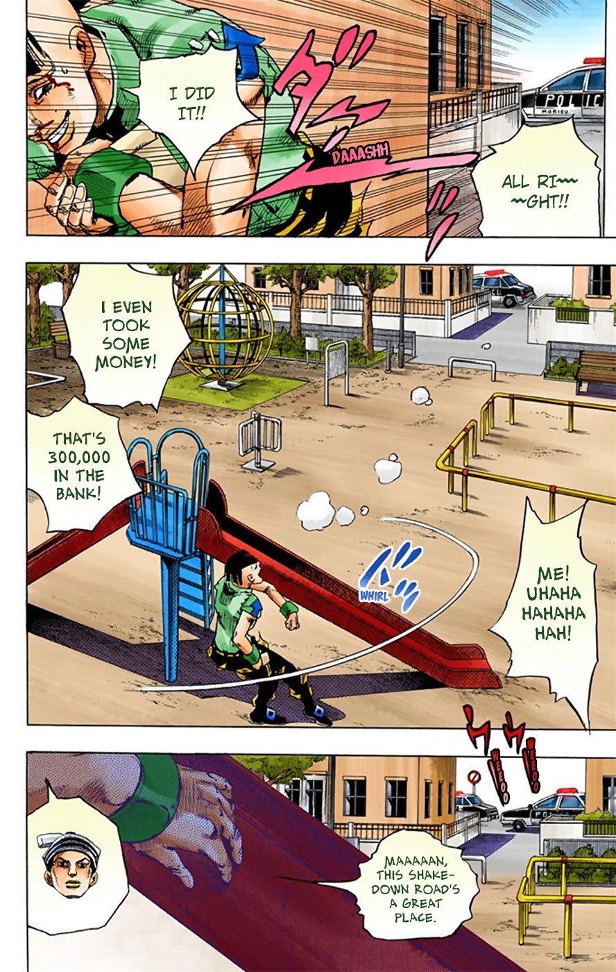 JoJo's Bizarre Adventure Part 8 - JoJolion (Official Colored) Chapter 21 page 13 - Chapter 21: Shakedown Road Part 4