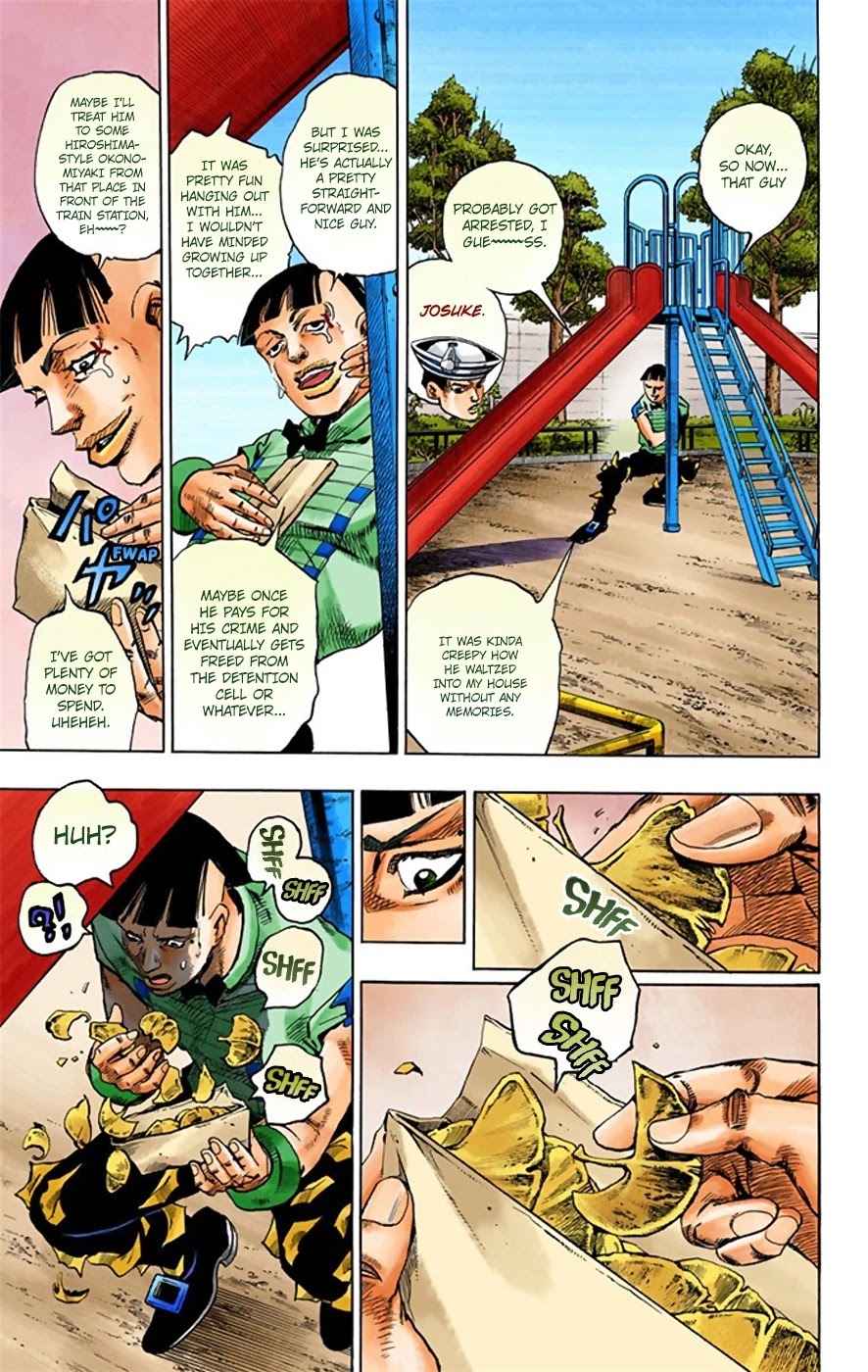 JoJo's Bizarre Adventure Part 8 - JoJolion (Official Colored) Chapter 21 page 14 - Chapter 21: Shakedown Road Part 4
