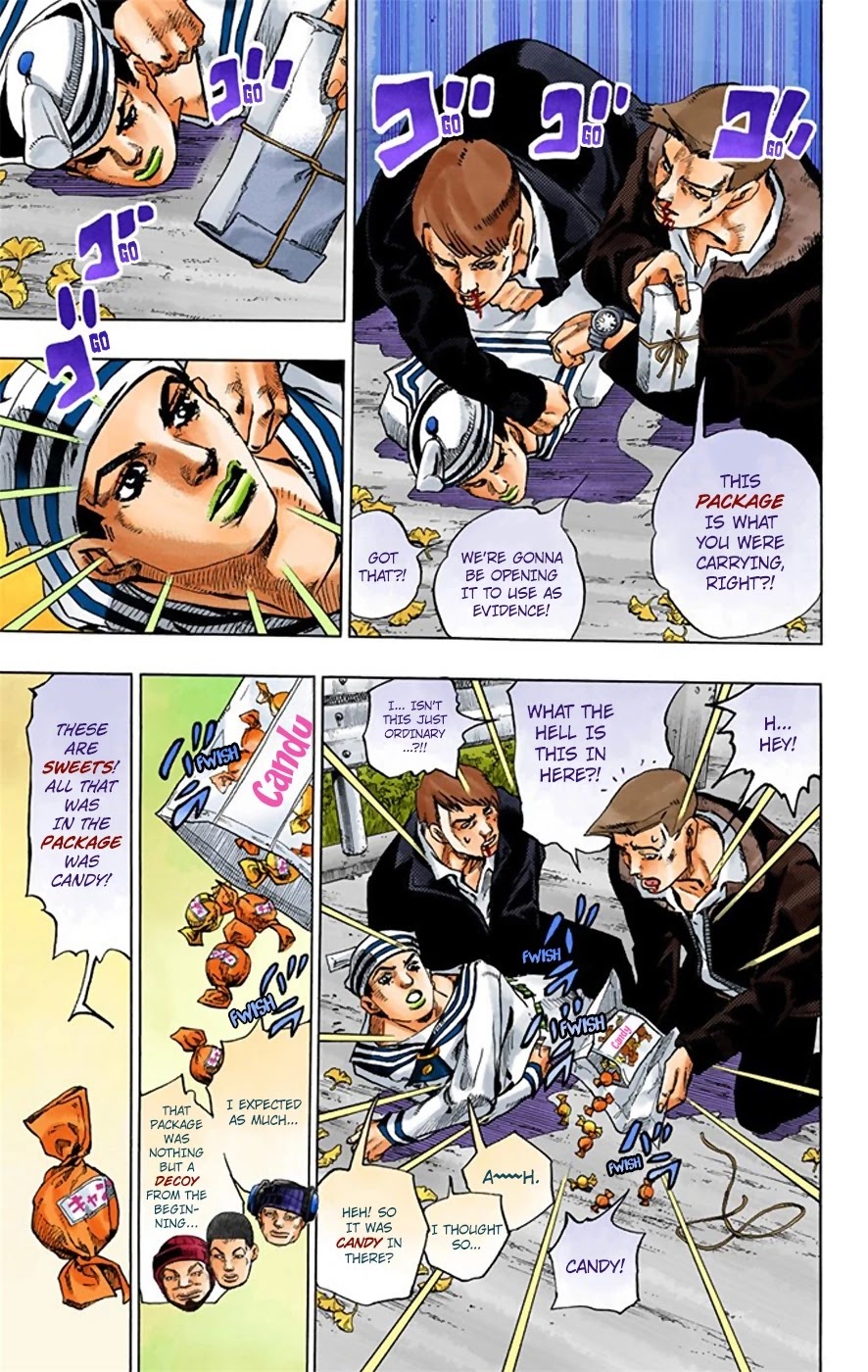 JoJo's Bizarre Adventure Part 8 - JoJolion (Official Colored) Chapter 21 page 16 - Chapter 21: Shakedown Road Part 4